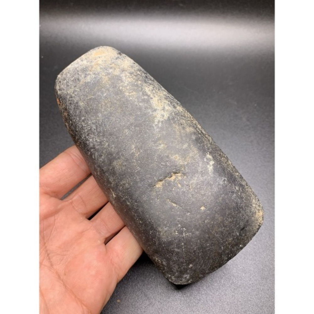 Incredible Black Hardstone Celt Near Memphis Tennessee 4 1/2 In Covered Deposits